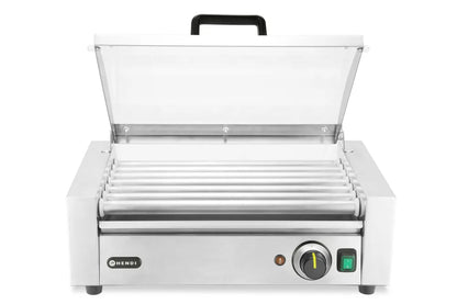 Rollengrill, 1-Zone mit Energiesparabdeckung, HENDI, 9 Rollen, 230V/790W, 566x450x(H)259mm