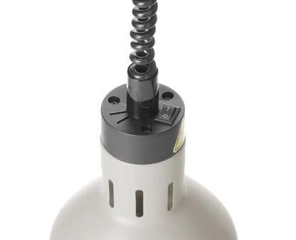 Höhenverstellbare Wärmelampe, zylinderförmig, HENDI, Weiß, 230V/250W, ⌀175x(H)250mm