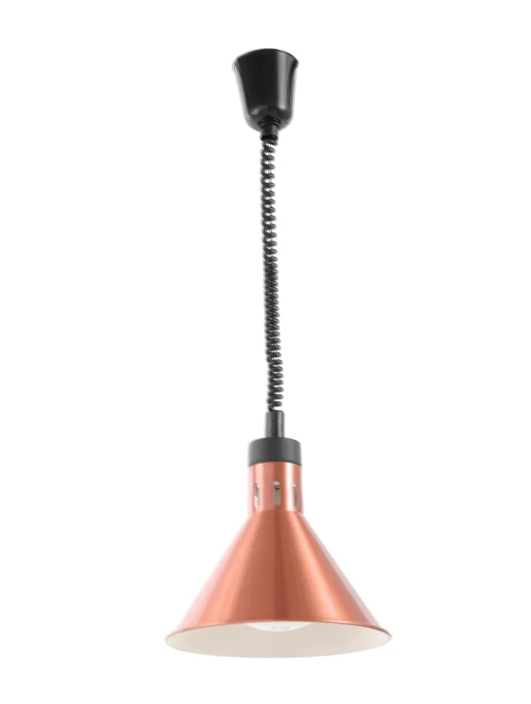Höhenverstellbare Wärmelampe, konisch, HENDI, Kupfer, 230V/250W, ⌀275x(H)250mm