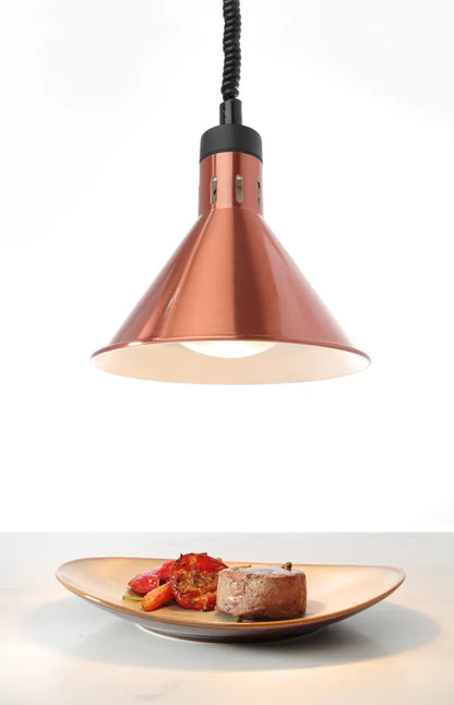 Höhenverstellbare Wärmelampe, konisch, HENDI, Kupfer, 230V/250W, ⌀275x(H)250mm