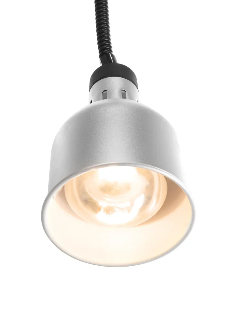 Höhenverstellbare Wärmelampe, zylinderförmig, HENDI, Silber, 230V/250W, ⌀175x(H)250mm