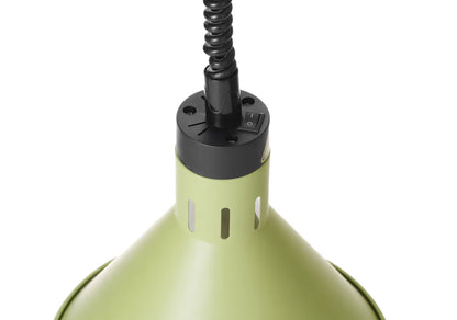 Höhenverstellbare Wärmelampe, konisch, HENDI, Grün, 230V/250W, ⌀275x(H)250mm