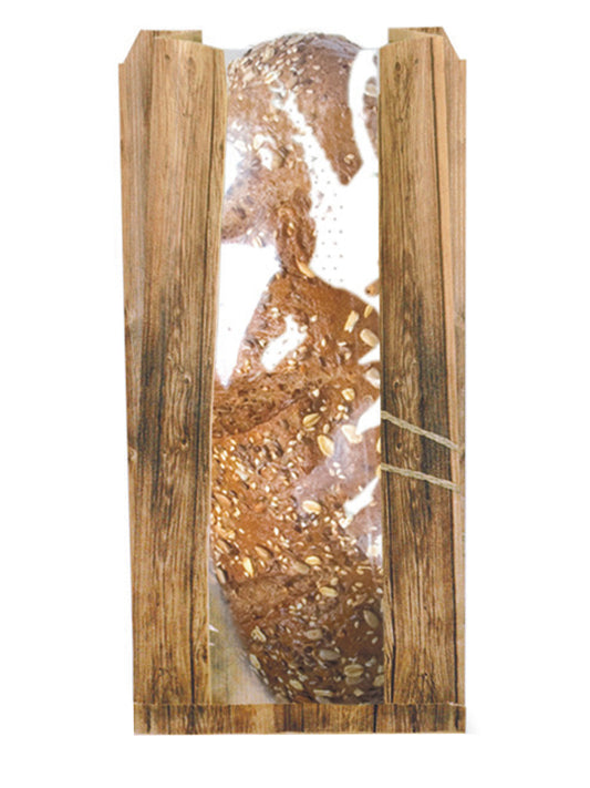 Bäckerbeutel Sichtfenster Enjoy Green 16+9x32cm - 1000 Stück