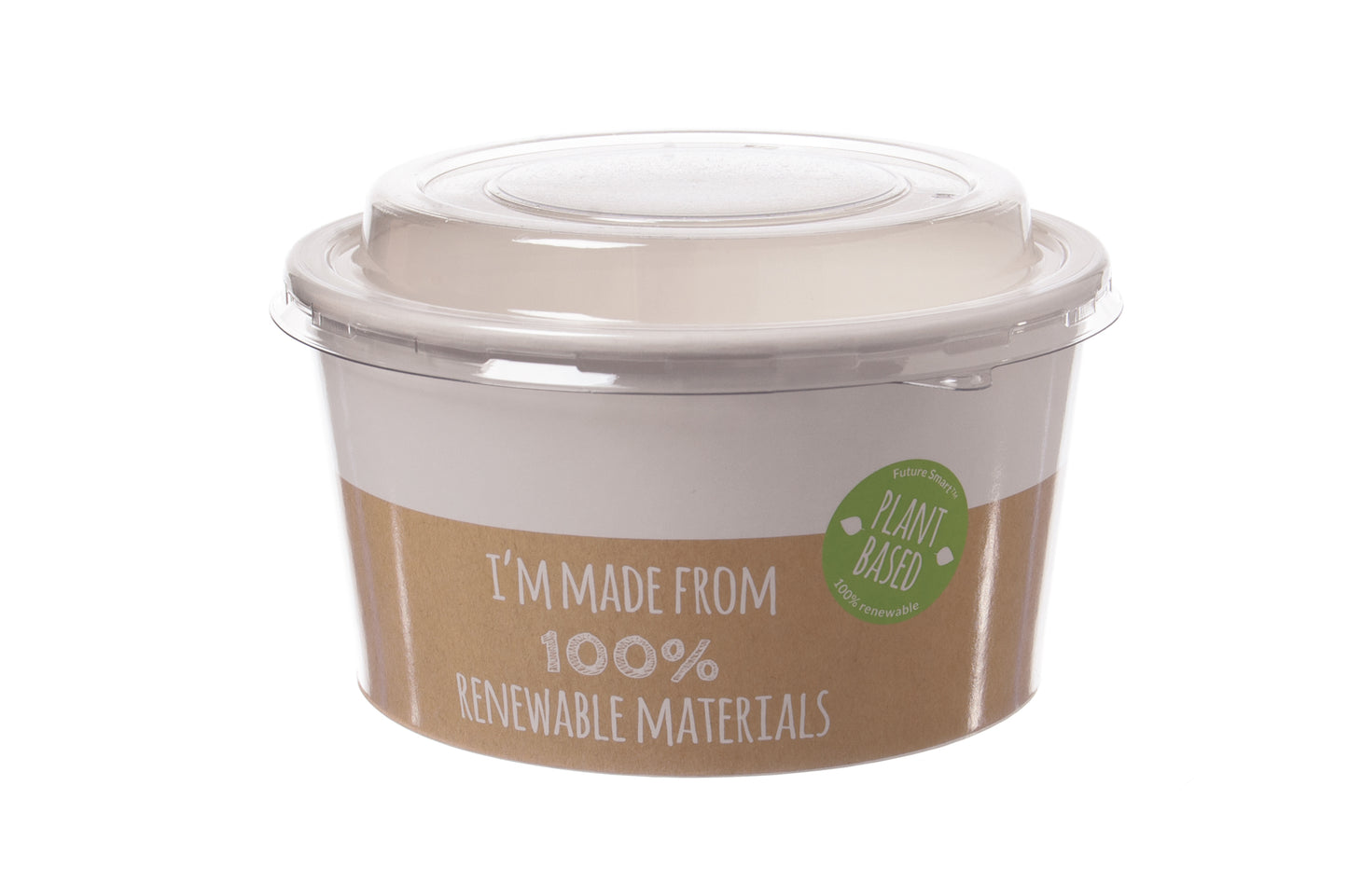 Bio Salatschale Pappe 750ml inkl. Deckel - 360 Stück