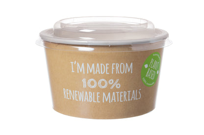 Bio Salatschale Pappe 1000ml inkl. Deckel - 360 Stück