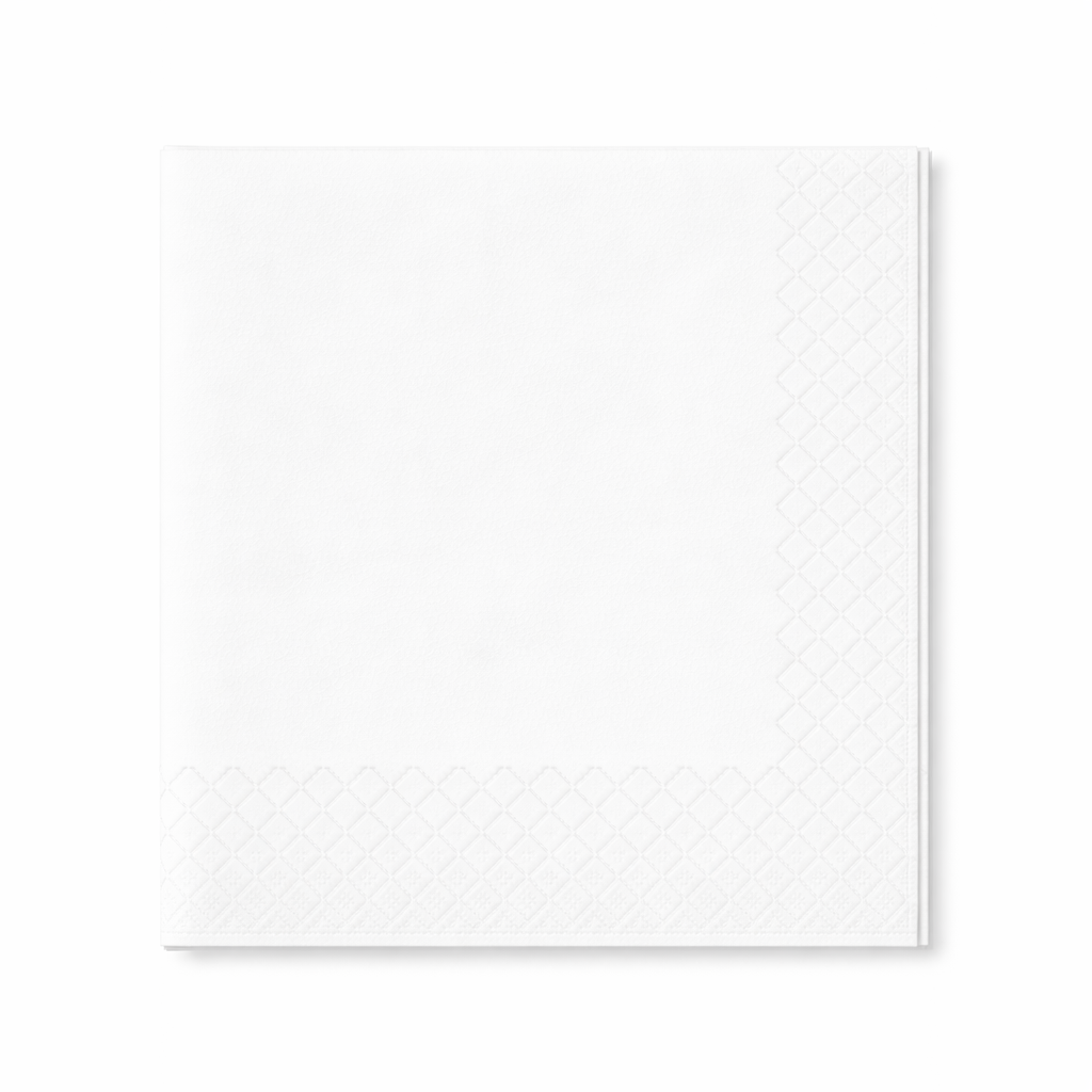 Servietten 40x40cm 2-lagig 1/4 Falz Weiss - 2000 Stück