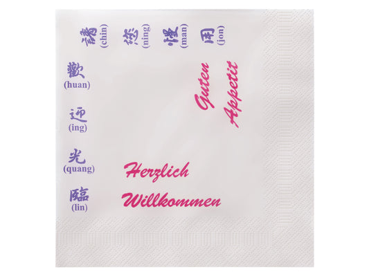 Servietten Motiv China 40x40cm 3-lagig 1/4 Falz - 1440 Stück