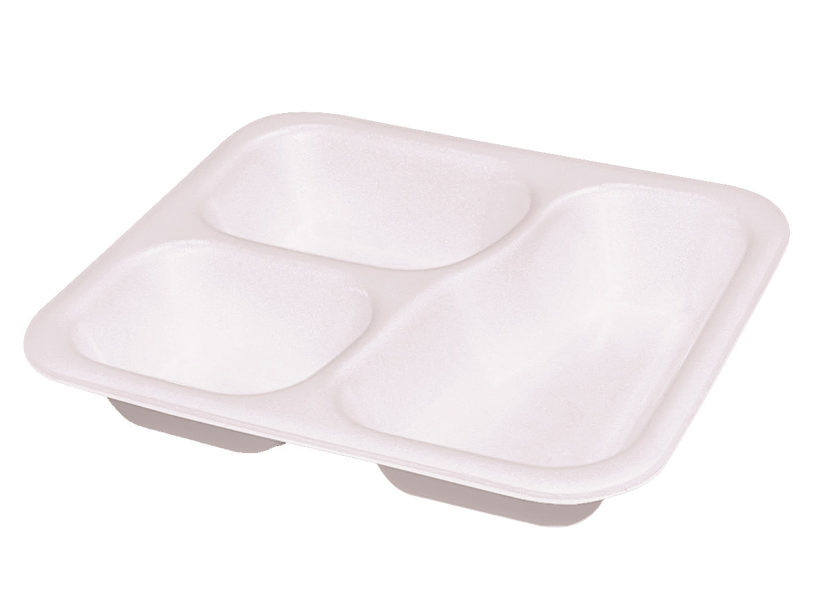 Siegelschalen XPS Nr. 607 3-geteilt 247x209x42 mm - 1200 Stück