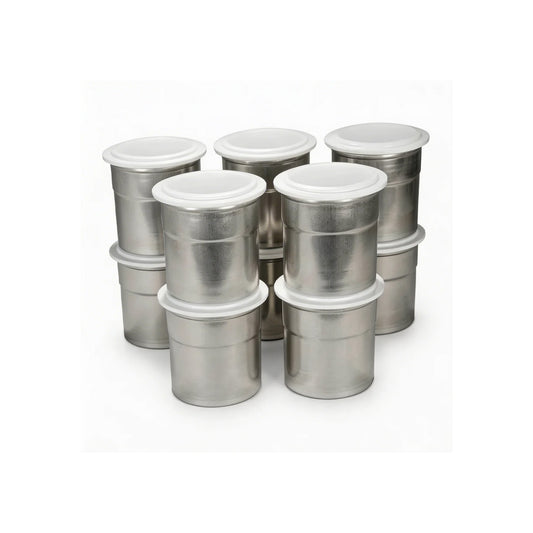 Pacojet Chromstahl Pacossier-Becher mit Deckel 10er Set