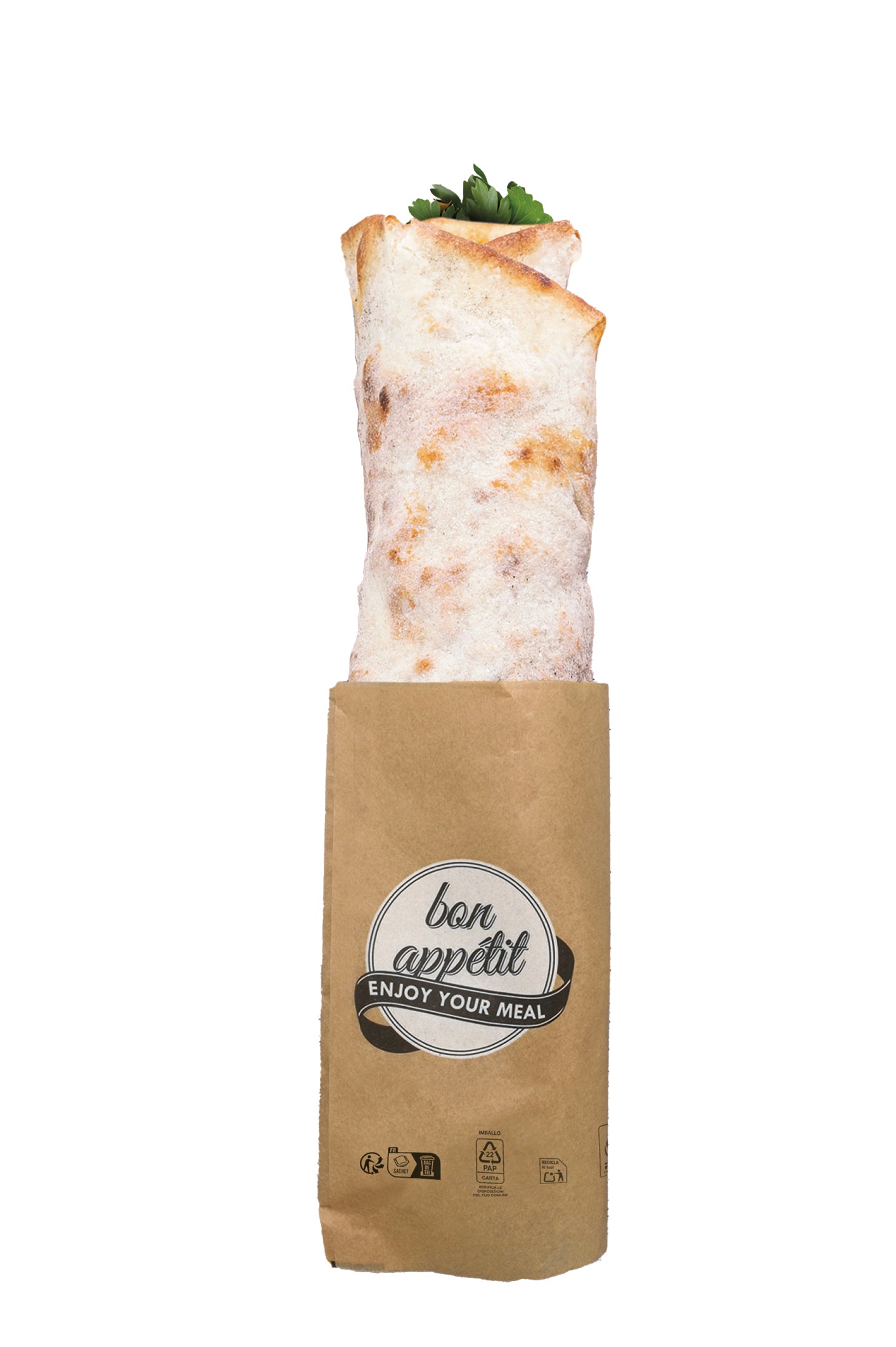 Streetfood Bags Dürüm Wrap Tasche 40x12+26cm - 1000 Stück