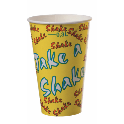Trinkbecher Pappe gelb Shake 0,30l - 2000 Stück