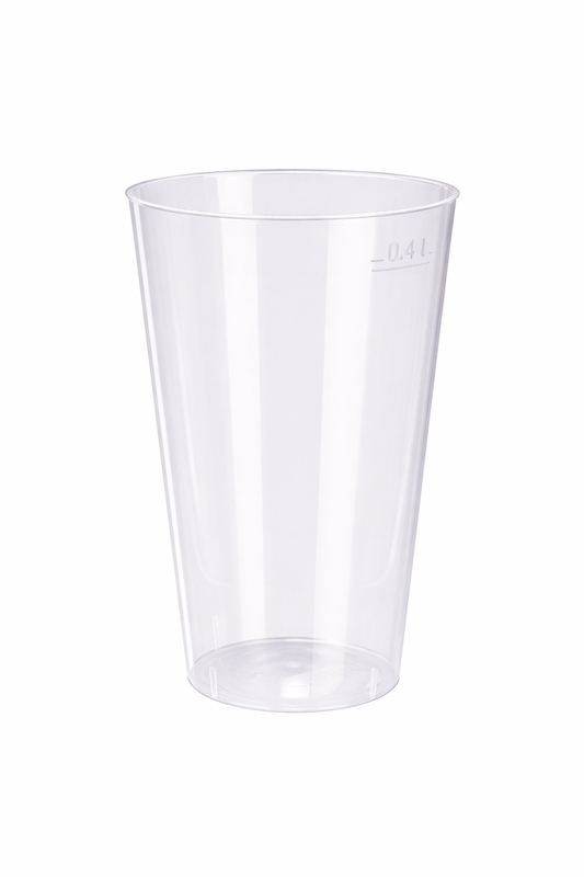 Mehrweg Trinkbecher 0,4l transparent - 500 Stück