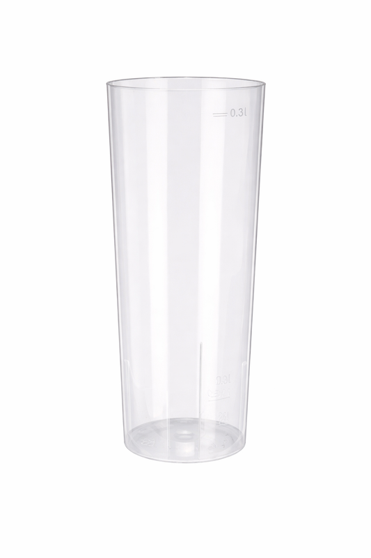 Mehrweg Trinkbecher Longdrink 0,3l transparent - 500 Stück