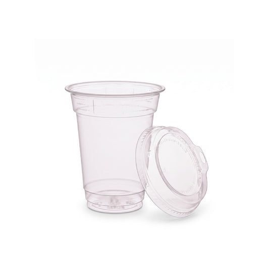Smoothie Cup rPET 400ml 125x95mm mit Deckel Trinköffnung - 800 Stück