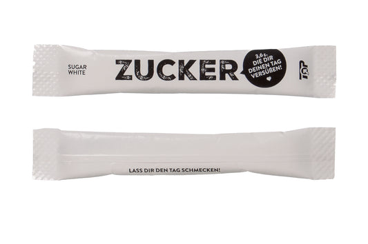 Zucker-Sticks Portionsbeutel 3,6g 10cm - 2000 Stück
