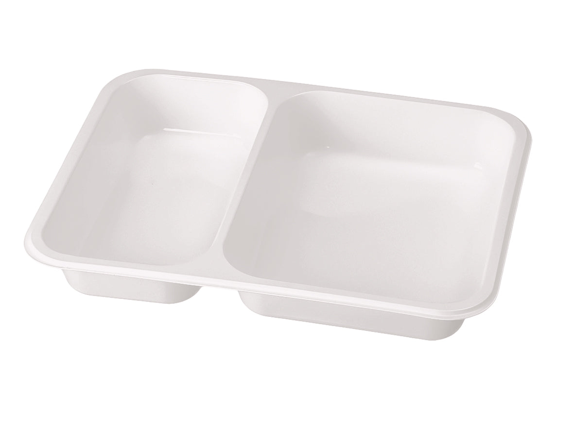 Siegelschale 914 2-geteilt weiß 227x178x30mm - 500 Stück