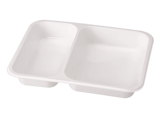 Siegelschale 914 2-geteilt weiß 227x178x30mm - 500 Stück