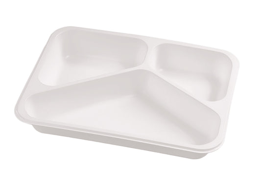 Siegelschale 916 3-geteilt weiß 227x178x30mm - 500 Stück