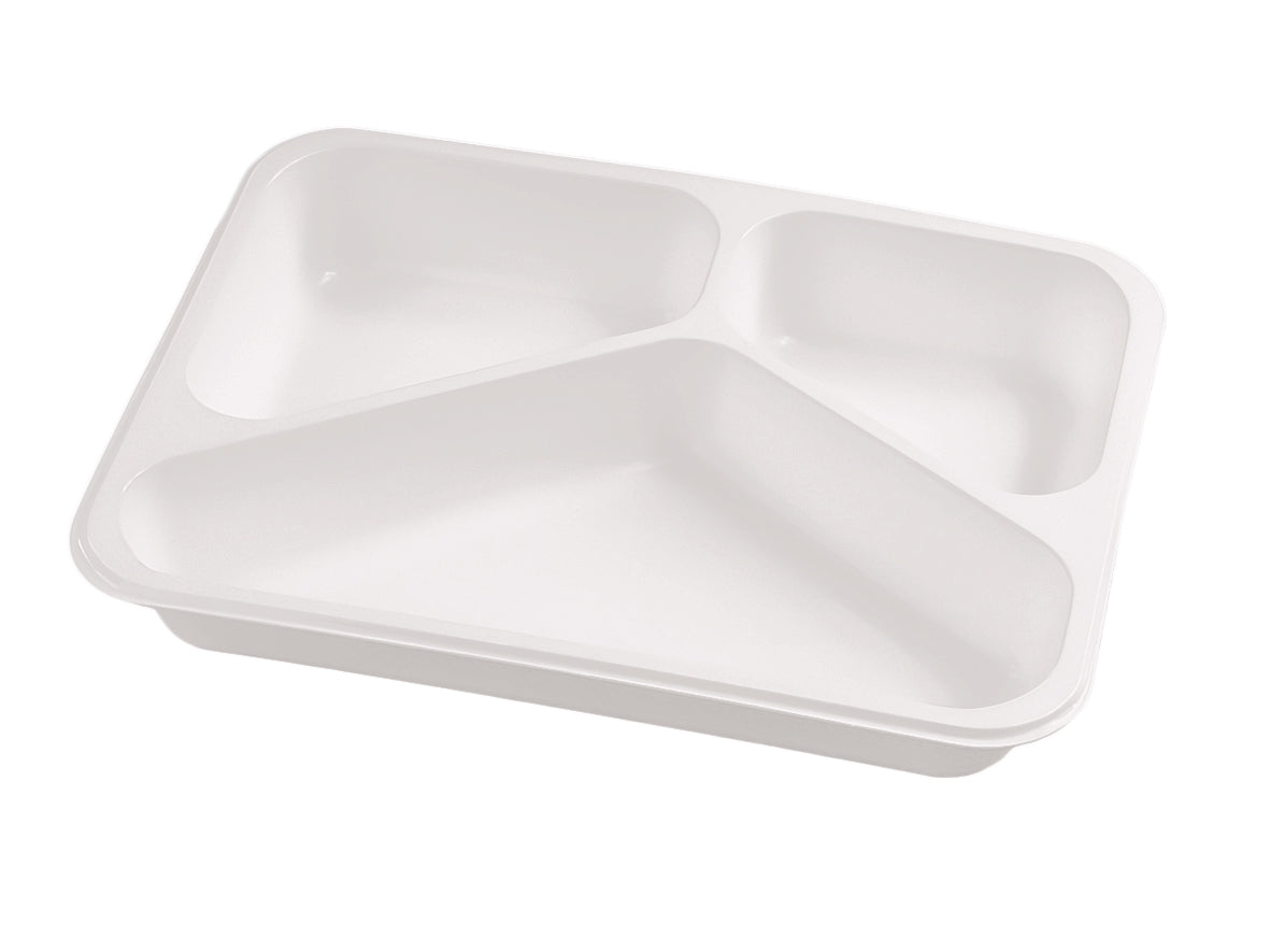 Siegelschale 922 3-geteilt weiß 227x178x45mm - 500 Stück
