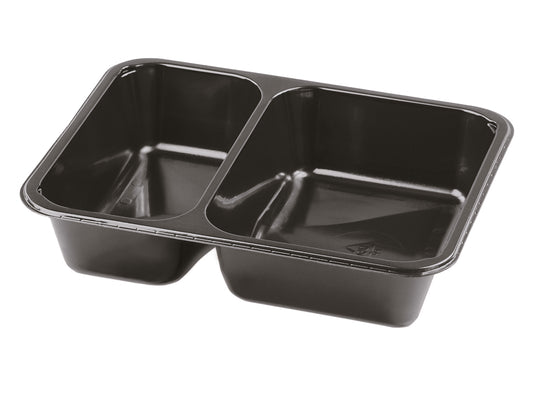 Siegelschale 908 2-geteilt schwarz 227x178x45mm - 500 Stück