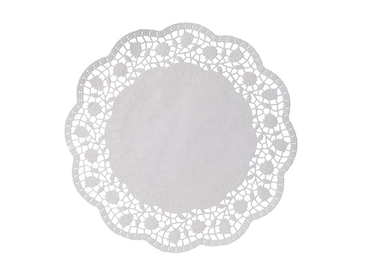 Tortenspitzen rund Ø 12 cm weiss - 5000 Stück