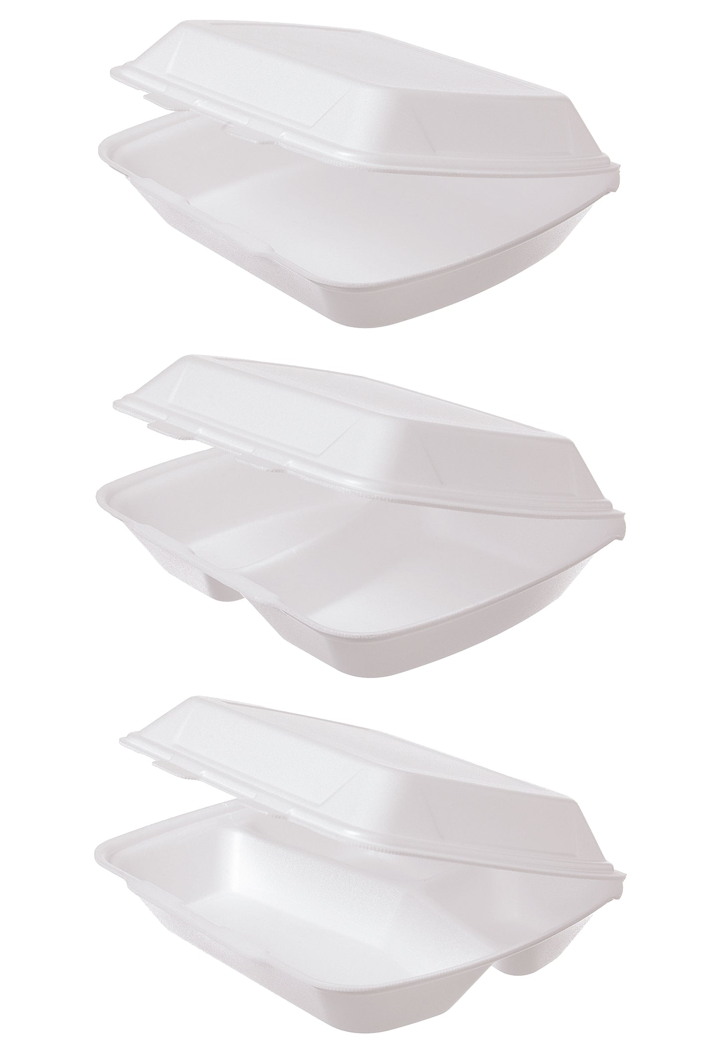 Menübox XPS IP4 1683 3-geteilt weiß 245x210x72mm - 200 Stück