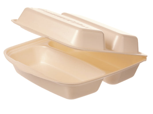 Gourmetbox XPS 1852 2-geteilt beige 230x225x75mm - 200 Stück