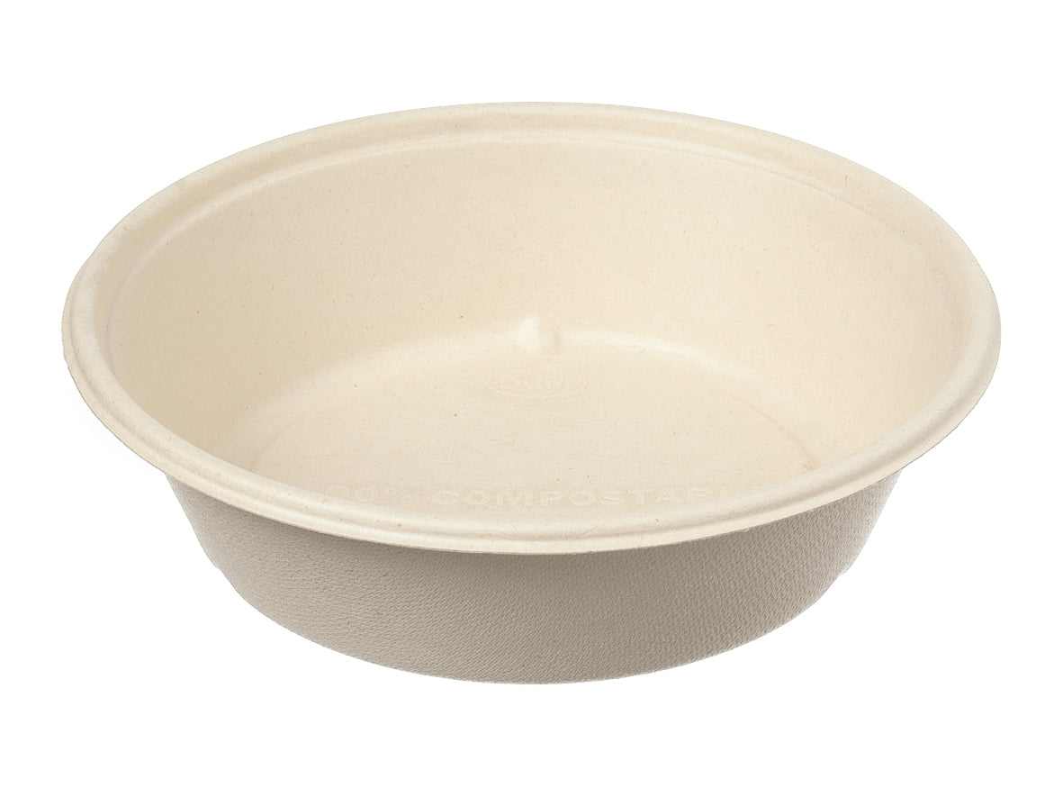 Einweg Salatschale mit Deckel 900ml braun Bagasse - 500 Stück