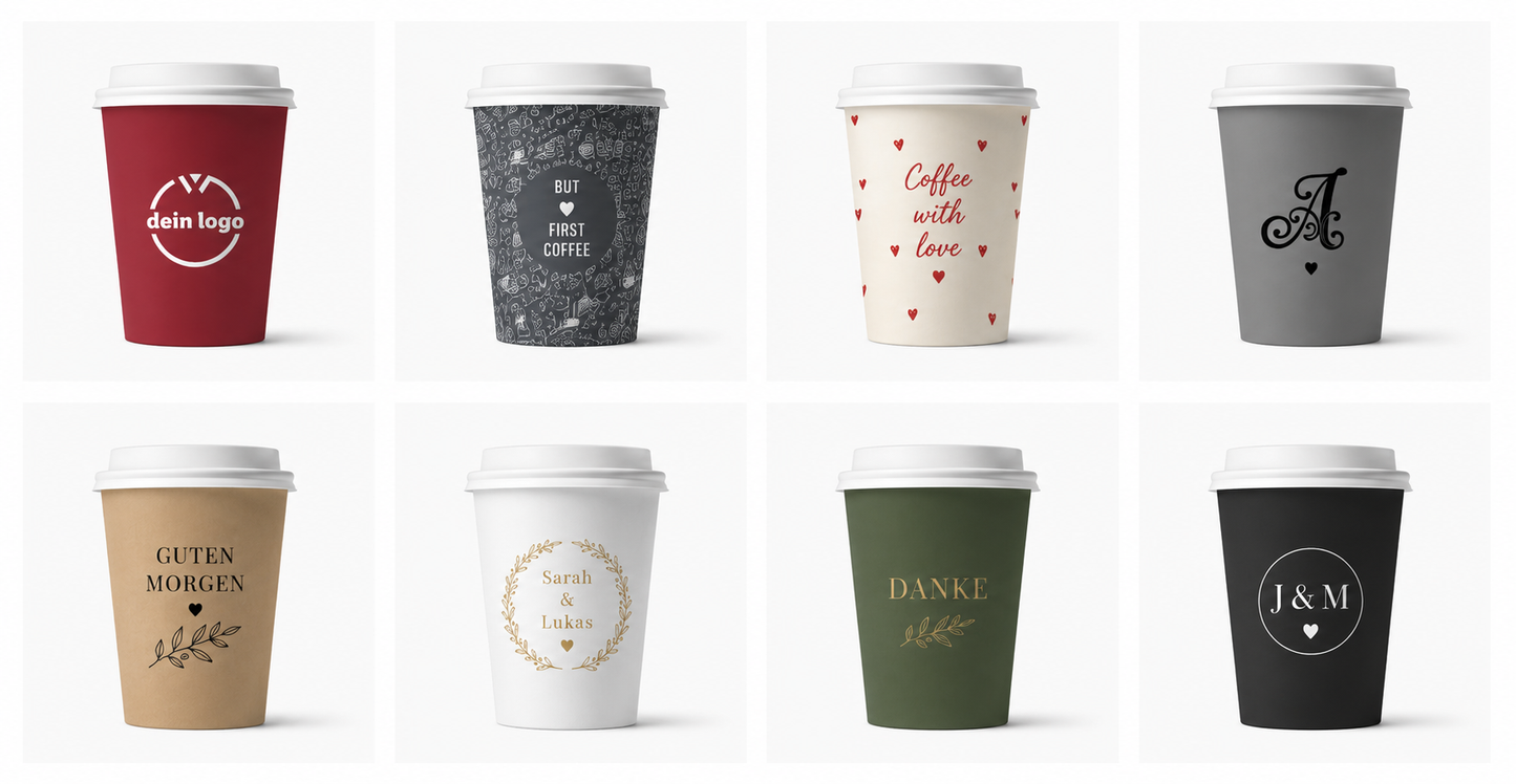 Einweg Kaffeebecher Coffee To Go Becher Logodruck
