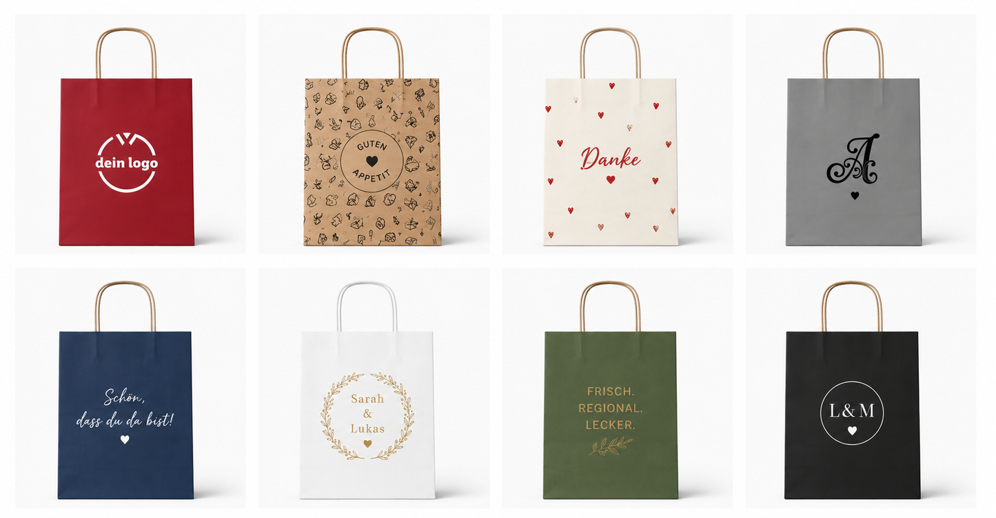 Papiertasche Tragetasche mit Logo
