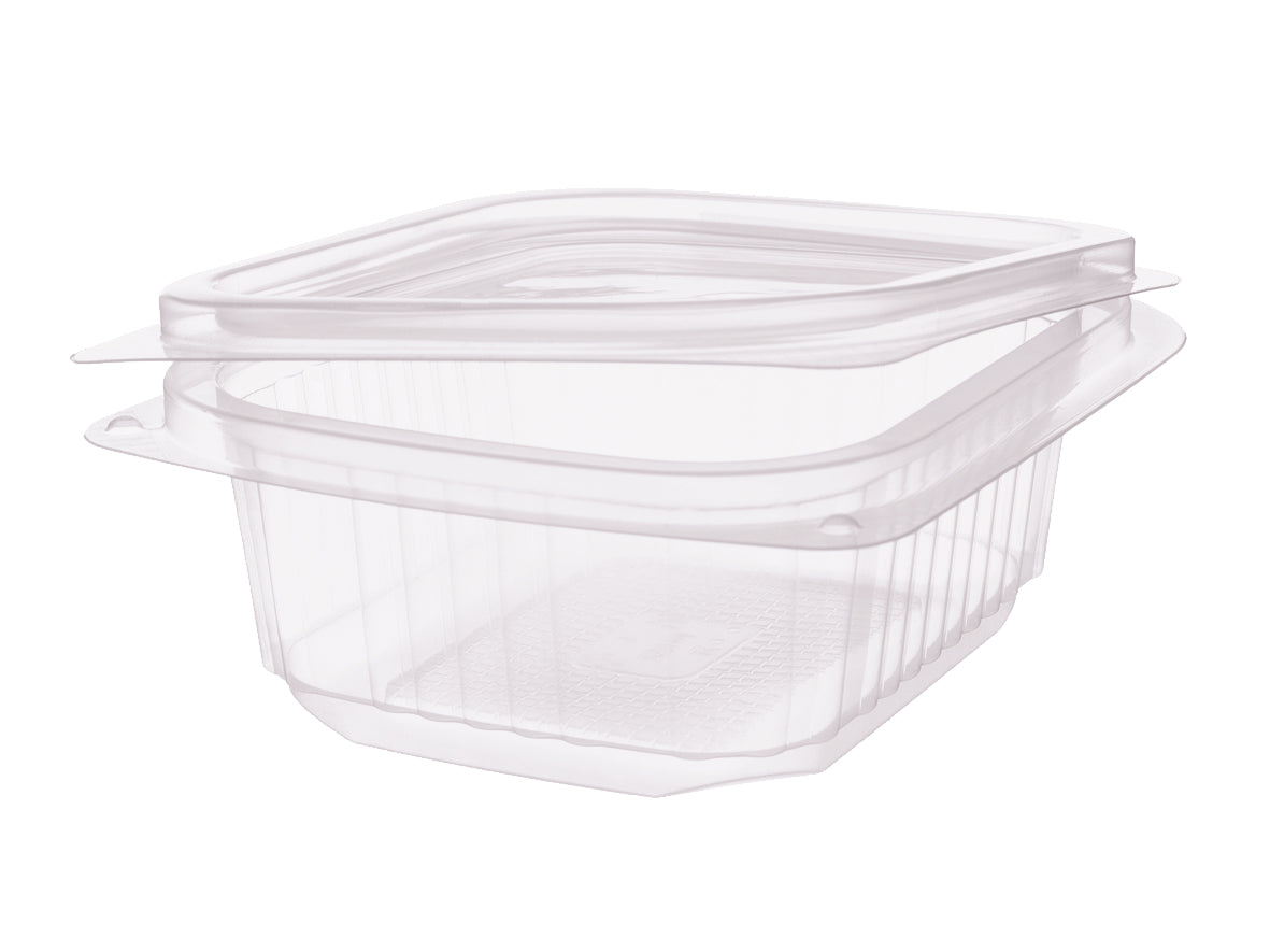 Salat Klappboxen eckig PP 125ml 127x105x28mm - 500 Stück