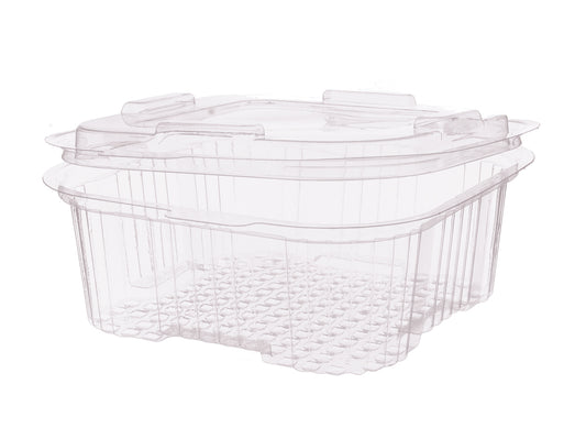 Salat Klappboxen eckig OPS 950ml 145x145x50mm - 320 Stück