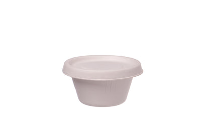 Dressingbecher Dipbecher Bagasse 60ml Ø62mm - 2000 Stück