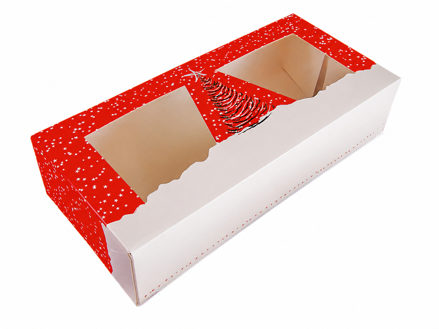 Stollenkarton Geschenkkarton Weihnachten 340x160x80mm - 100 Stück