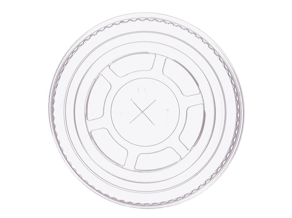 Smoothie Cup Flachdeckel rPET Kreuzschlitz 95mm - 800 Stück