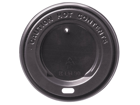 Kaffeebecher To Go Becher Deckel PS schwarz 89,5mm - 1000 Stück