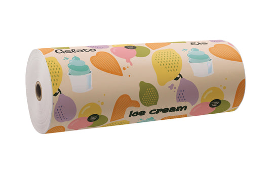 Rollenpapier Eispapier Motiv ICE CREAM 50cm 10kg - 1 Rolle