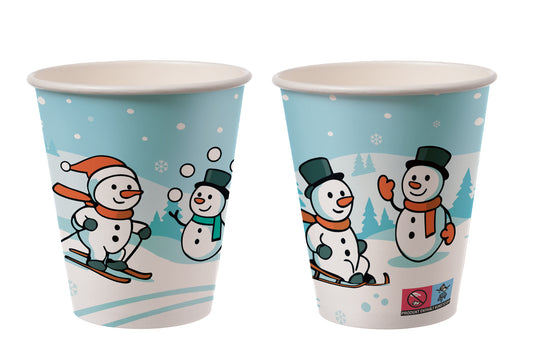 Trinkbecher Glühweinbecher Schneemann 0,20l Pappe - 1000 Stück