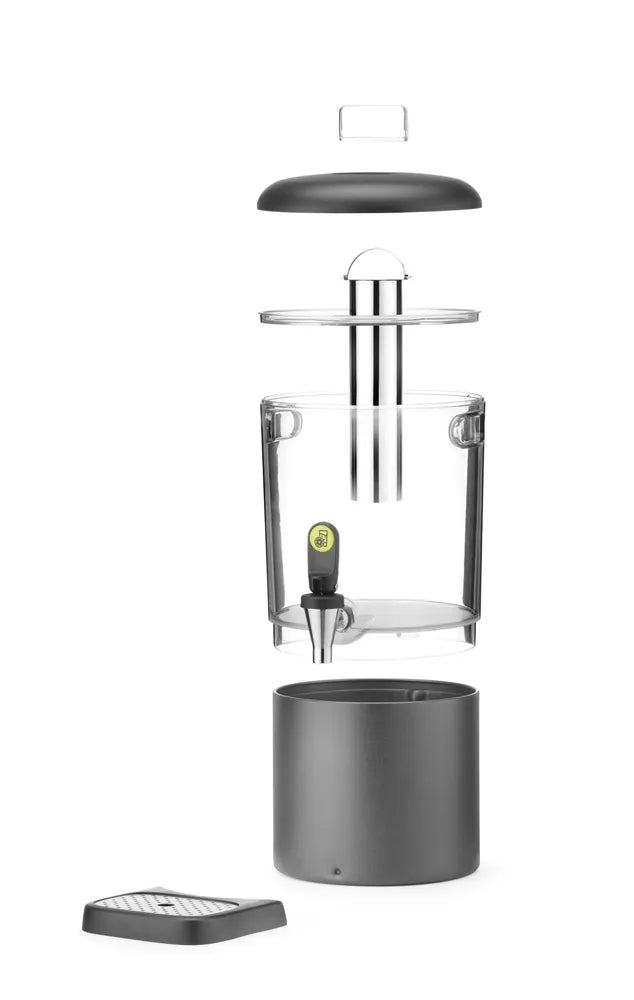 Saftspender UNIQ, HENDI, designed by Robert Bronwasser, 4L, Schwarz, 315x211x(H)431mm