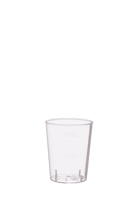 Trinkbecher Shot Schnapsglas PS 0,02l - 0,04l transparent Ø43mm - 2000 Stück