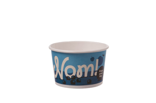 Eisbecher Pappe blau Motiv Früchte 100ml - 1200 Stück