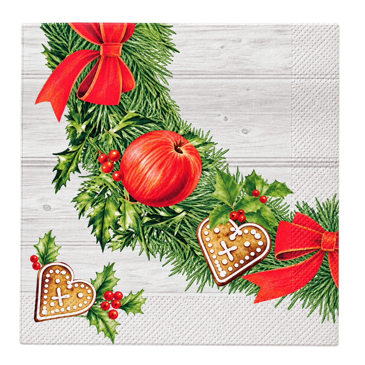 Servietten Weihnachten 33x33cm 3-lagig 1/4 Falz Advent - 100 Stück