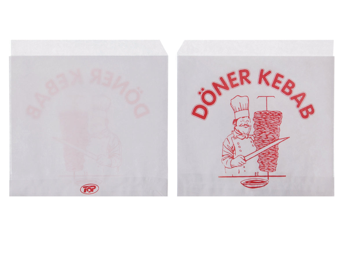 Dönerbeutel Kebab Snackbeutel 16x16cm - 2000 Stück