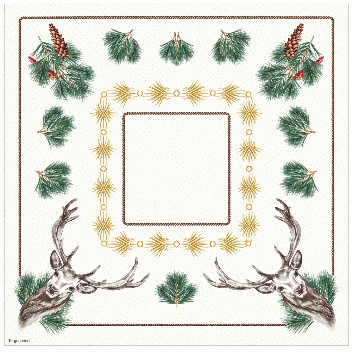 Tischdecke Weihnachten 80x80cm 1/8 Falz Gustav - 20 Stück