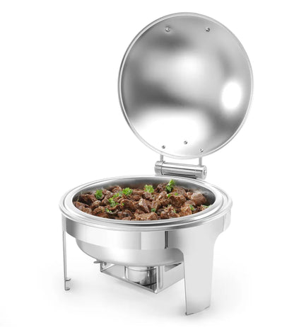 Chafing Dish rund, satiniert, HENDI, Profi Line, 6L, 465x420x(H)320mm