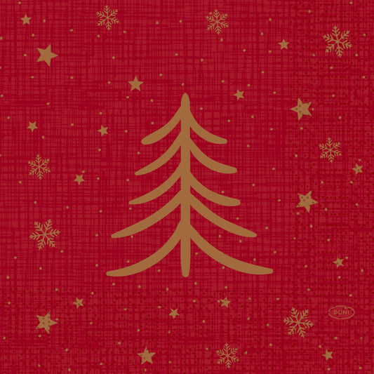 Servietten 33x33cm 3-lagig 1/4 Falz Shimmer Trees
