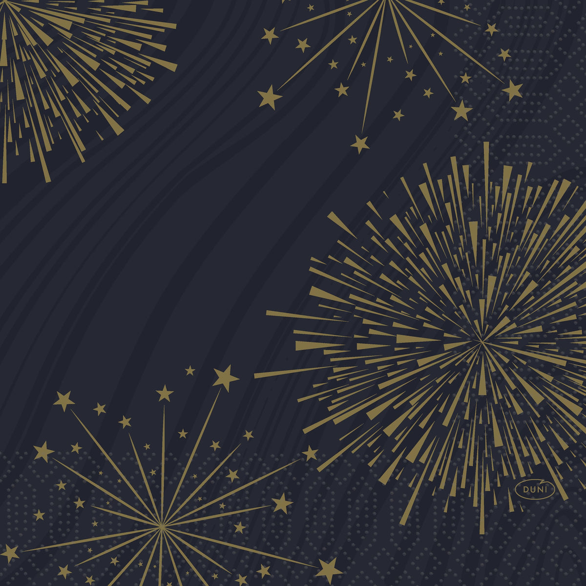 Servietten 33x33cm 3-lagig 1/4 Falz Sparkly Black