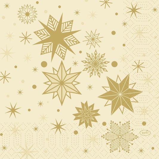 Servietten 33x33cm 3-lagig 1/4 Falz Stargazing Cream - 50 Stück