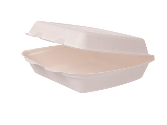 Menübox ungeteilt Bagasse IP4 1681BG 244x208x70mm - 200 Stück