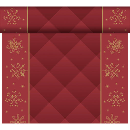 Dunicel Bio Tischläufer 24mx40cm Rhombus Bordeaux - 80 Abschnitte